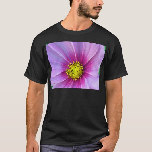 ピンクのコスモス Tシャツ (正面)