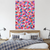 ピンクのコットンキャンディ キャンバスプリント (インサイチュ (寝室))