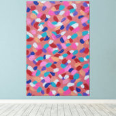 ピンクのコットンキャンディ キャンバスプリント (インサイチュ (ウッドフロア))