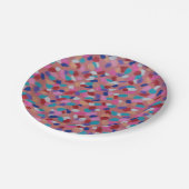 ピンクのコットンキャンディ ペーパープレート (アングル)