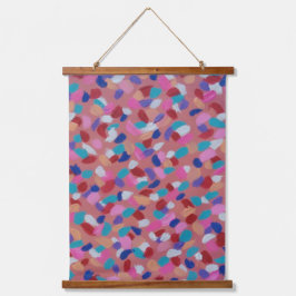 ピンクのコットンキャンディ 吊り下げ型タペストリー