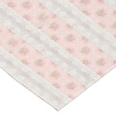 ピンクのコテージのぼろぼろの花のテーブルのランナー ショートテーブルランナー (コーナー)