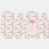 ピンクのコテージバラとボウコケット |ありがとうございます フェイバーボックス (見開き)