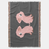 ピンクのコブタ スローブランケット (正面縦)