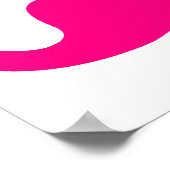 ピンクのコメディアンの口髭 ポスター (角)