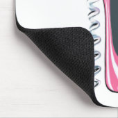 ピンクのコルクせん抜きのハイヒールの小剣の靴の芸術 マウスパッド (コーナー)