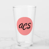 ピンクのコンチシーシェルの飲みガラス タンブラーグラス (正面)