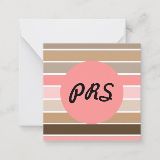 ピンクのコンチシーシェル ノートカード (正面)