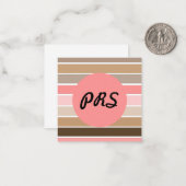 ピンクのコンチシーシェル ノートカード (正面/裏面インサイチュ)