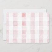 ピンクのコンバーチブルパームツリーガール誕生日写真 招待状 (裏面)