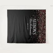 ピンクのコンフェッティー ブライズメイド フォトブース 背景 タペストリー (正面(横))