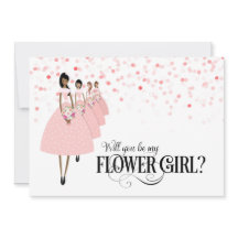 ピンクのコンフェッティ　あなたは私のフラワーガール？　エスニック