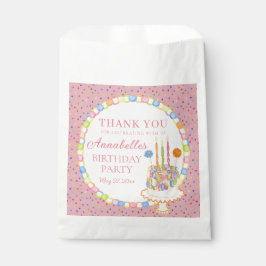 ピンクのコンフェティ誕生日パーティーデザート フェイバーバッグ