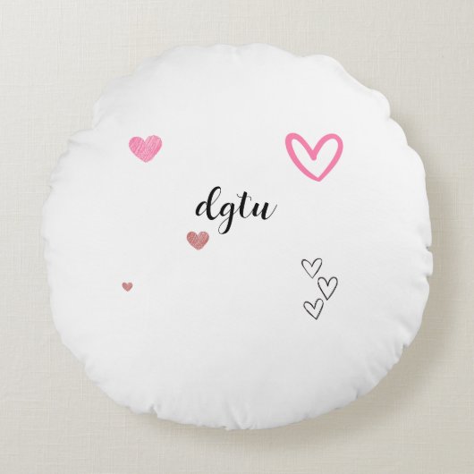 ピンクのコンフォートカット河合 ラウンドクッション (正面)