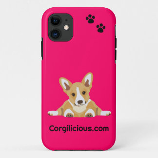 ピンクのコーギーの子犬のiPhone 5の場合 iPhone 11 ケース