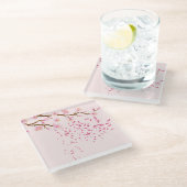 ピンクのコースター ガラスコースター (アングル)