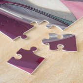 ピンクのコーヒーカップに入ったラズベリーアイスクリーム ジグソーパズル (側面)