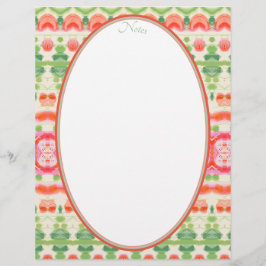 ピンクのコーラルグリーンとベージュ レターヘッド