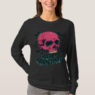ピンクのゴシックホラー ハロウィン Tシャツ