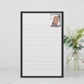 ピンクのゴシック様式愛人形ピクセル芸術 便箋 (スタンド正面)