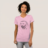 ピンクのゴッホの女性Tシャツ Tシャツ (正面フル)