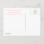 ピンクのゴム製ダッキーフレーム 案内ポストカード (裏面)