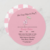 ピンクのゴルフウェア 最後のスイングは結婚式の前 (正面/裏面)