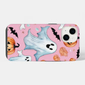 ピンクのゴーストパーティ iPhoneケース (裏面横)