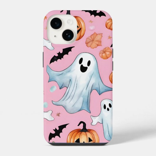 ピンクのゴーストパーティ iPhoneケース (裏面)