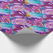 ピンクのゴールドのスパークルがかわいい花の妖精 ラッピングペーパー (角)