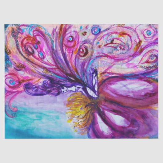 ピンクのゴールドスパークルがかわいい花の妖精 薄葉紙 (正面)