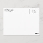 ピンクのサクラの花の屋根 ポストカード (裏面)