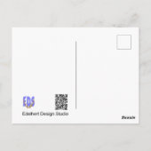 ピンクのサクラの花 ハッピー・バースデー・ポストカード ポストカード (裏面)