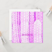 ピンクのサグアロ カクタス XOXO フォトアート 楽しい カード (正面/裏面インサイチュ)