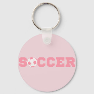 ピンクのサッカーのキーホルダー キーホルダー