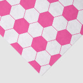 ピンクのサッカーのフットボールの球パターン 薄葉紙 (詳細)