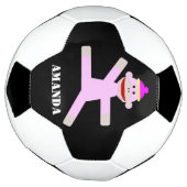 ピンクのサッカーパーソナライズされたボール サッカーボール (回転)