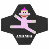 ピンクのサッカーパーソナライズされたボール サッカーボール (フラット)