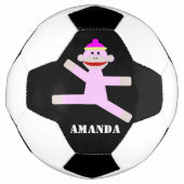 ピンクのサッカーパーソナライズされたボール サッカーボール (正面)