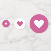 ピンクのサッカーボールおよびハート|のテーブルの紙吹雪 コンフェッティ (裏面)