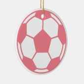 ピンクのサッカーボール セラミックオーナメント (右)