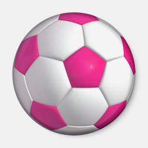 ピンクのサッカーボール マグネット