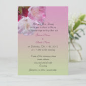 ピンクのサツキの花の結婚式招待状 招待状 (スタンド正面)