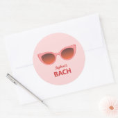 ピンクのサニー、キャットアイサングラス、フェミニンなサングラス ラウンドシール (封筒)