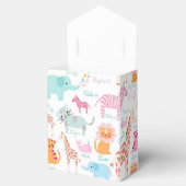 ピンクのサファリのテーマのベビーシャワー フェイバーボックス (オープン)