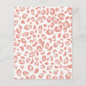 ピンクのサファリの動物がベビーカードを希望 (裏面)