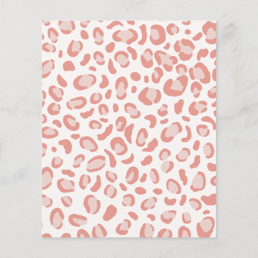 ピンクのサファリの動物がベビーカードを希望 (裏面)