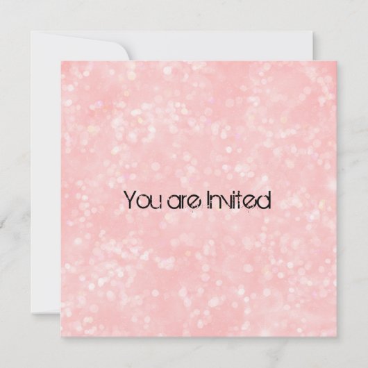 ピンクのサプライズベビーシャワー 招待状 (正面)