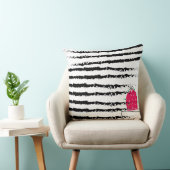 ピンクのサボテンのパタストライプのーン クッション (椅子)