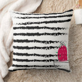 ピンクのサボテンのパタストライプのーン クッション (ブランケット)